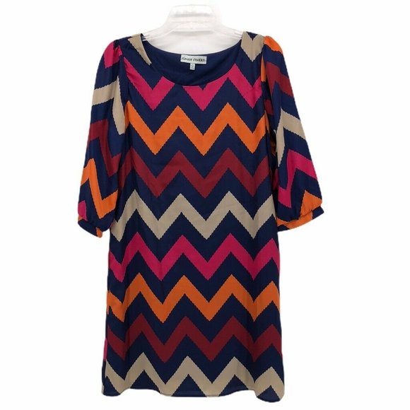 Almost Famous Dresses & Skirts - Almost Famous Womens Mini Shift Dress Blue Size L